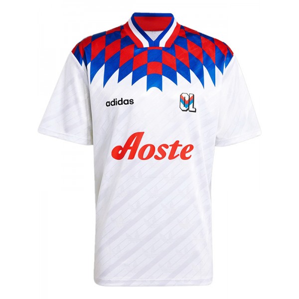 Olympique Lyonnais domicile rétro remake maillot lyon premier uniforme de football kit de football pour hommes haut chemise 1995-1996